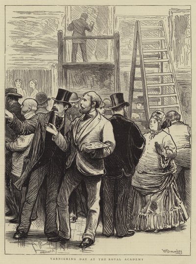 Varnishing Day at the Royal Academy by William III Bromley